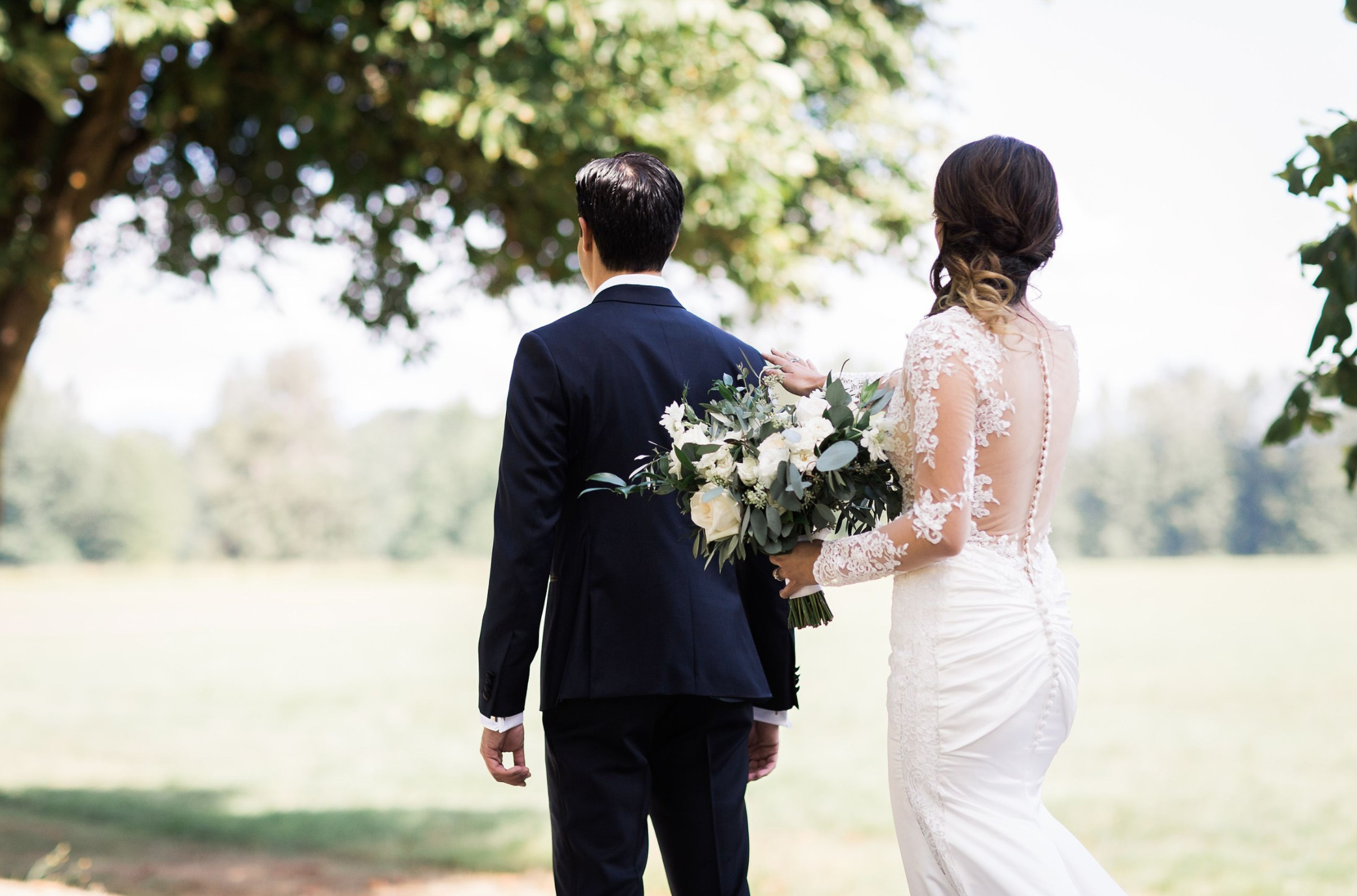 Long Sleeve Satin Wedding Dress (#Lindsey)