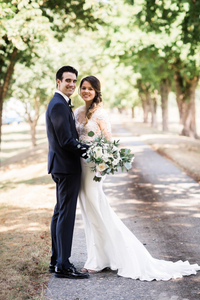 Long Sleeve Satin Wedding Dress (#Lindsey) - Dream Dresses by P.M.N.