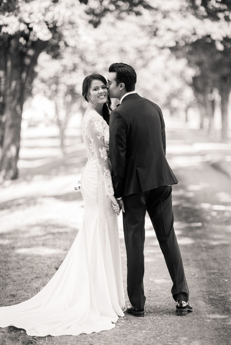 Long Sleeve Satin Wedding Dress (#Lindsey) - Dream Dresses by P.M.N.