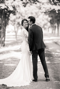 Long Sleeve Satin Wedding Dress (#Lindsey) - Dream Dresses by P.M.N.