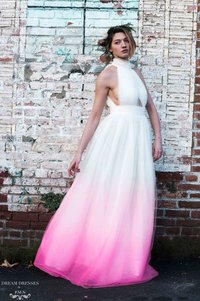 Ombre Pink Tulle Gown (#Perrine) - Dream Dresses by P.M.N.