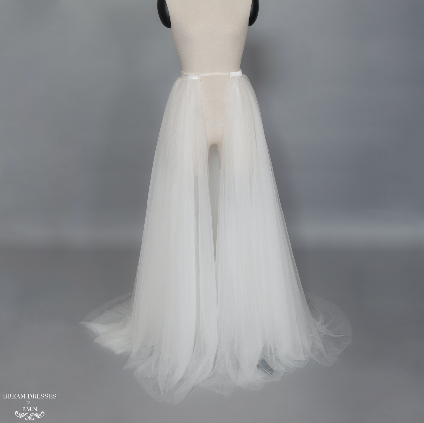 Tulle Detachable Bridal Overskirt (#Laila) - Dream Dresses by P.M.N.