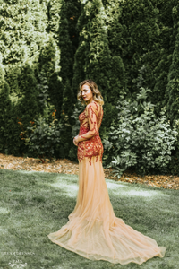 Red and Nude Tulle Dress (#Lacye) - Dream Dresses by P.M.N.