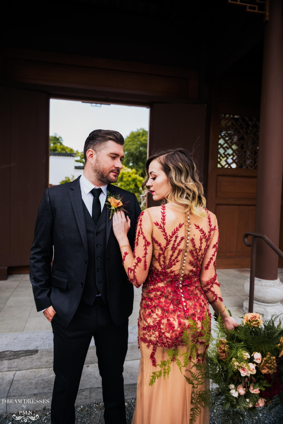 Red and Nude Tulle Dress (#Lacye) - Dream Dresses by P.M.N.