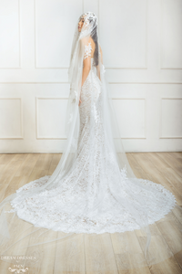 Old Hollywood Glamour Inspired Bridal Veil (#Meliza) - Dream Dresses by P.M.N.