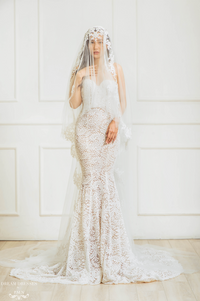Old Hollywood Glamour Inspired Bridal Veil (#Meliza) - Dream Dresses by P.M.N.