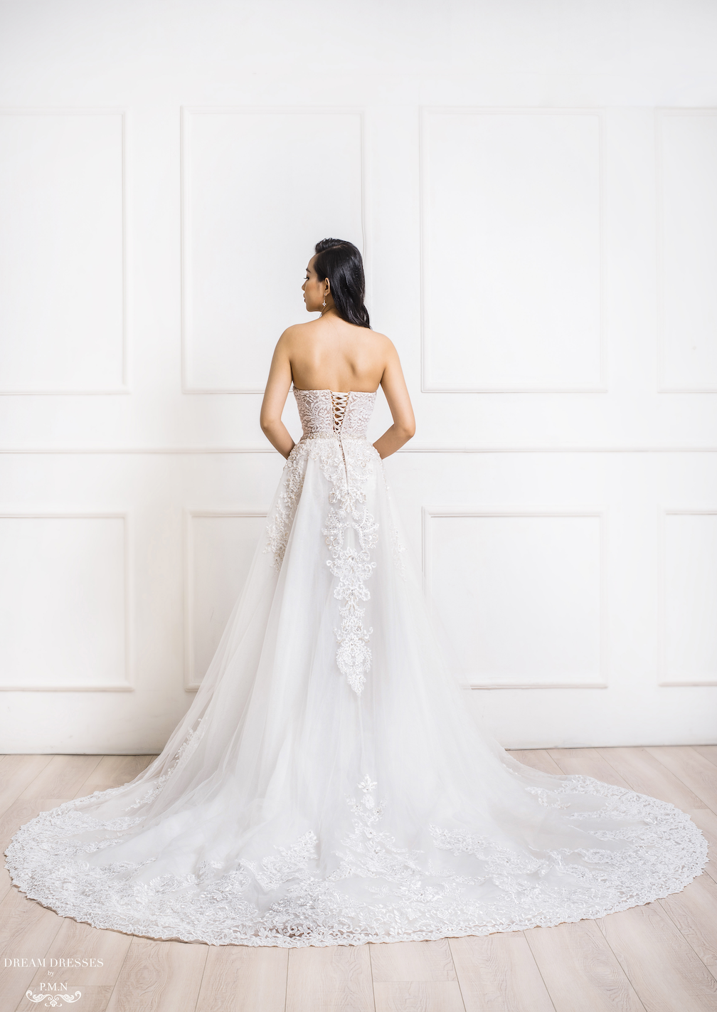 Embellished Detachable Bridal Overskirt (#Myra)