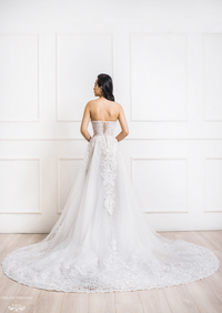Embellished Detachable Bridal Overskirt (#Myra) - Dream Dresses by P.M.N.