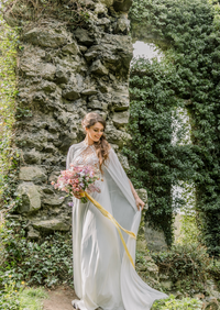 Chiffon Bridal Cape (#MAEVE) - Dream Dresses by P.M.N.