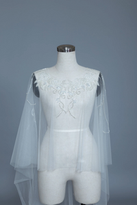 Beaded Bridal Cape (#MAEVA) - Dream Dresses by P.M.N.
