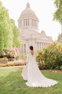 Rhinestone Crystal Bridal Cape (#AILE) - Dream Dresses by P.M.N.