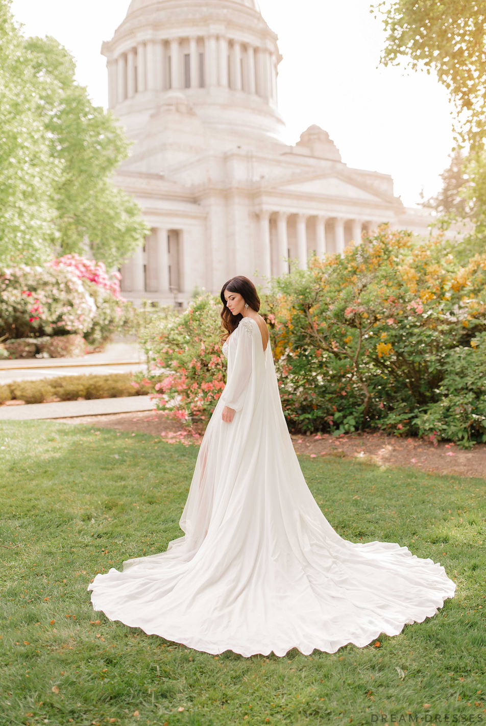 Rhinestone Crystal Bridal Cape (#AILE) - Dream Dresses by P.M.N.