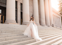 Lace Bridal Cape Sleeves (#CARINA) - Dream Dresses by P.M.N.