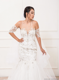 Mermaid Wedding Gown with Rhinestone Crystals (#Miranda) - Dream Dresses by P.M.N.
