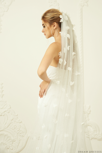 Cathedral 3D Floral Veil (#Enrica) - Dream Dresses by P.M.N.