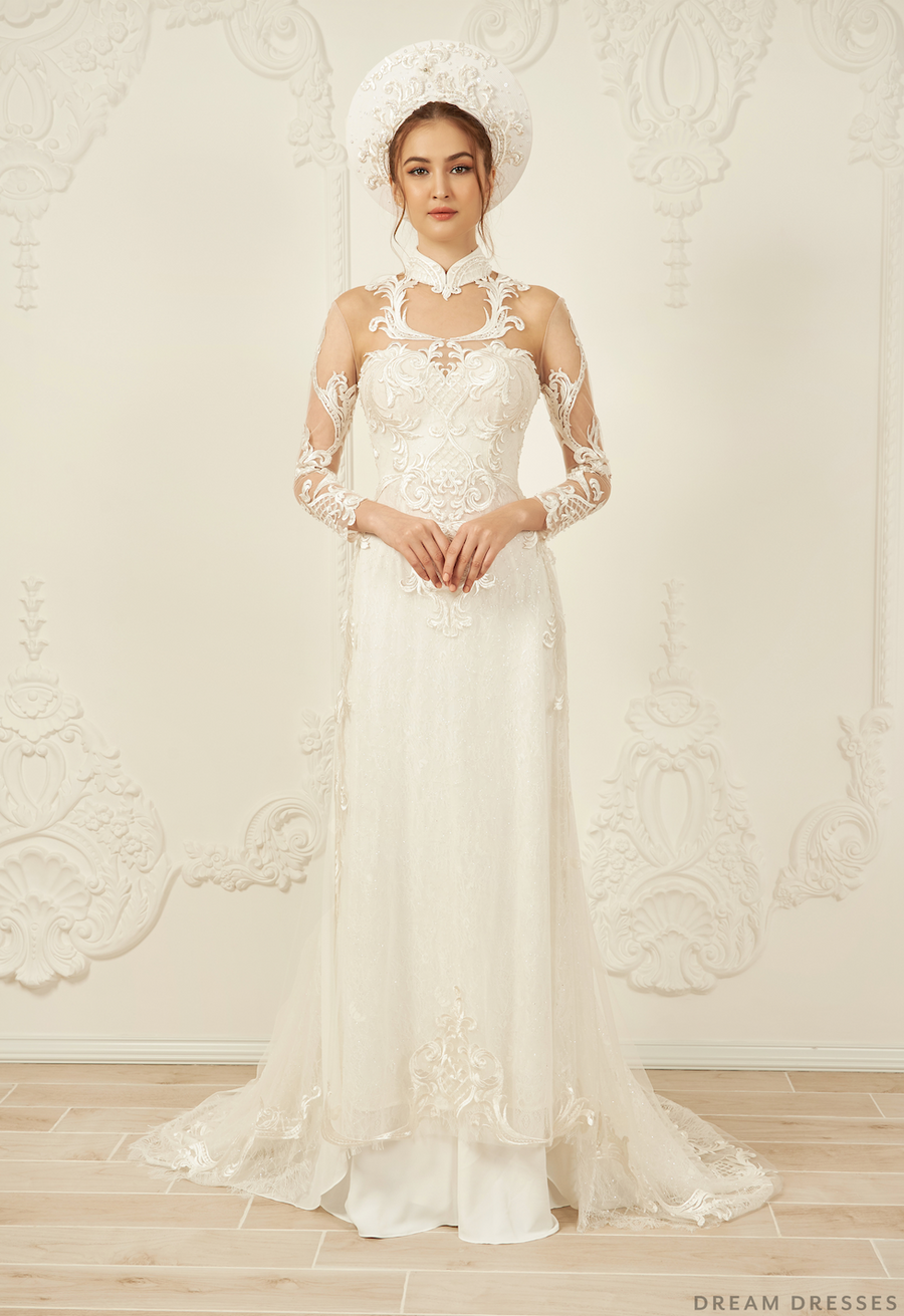 Ao Dai Hat | Vietnamese Bridal Hat (#BELINA) - Dream Dresses by P.M.N.