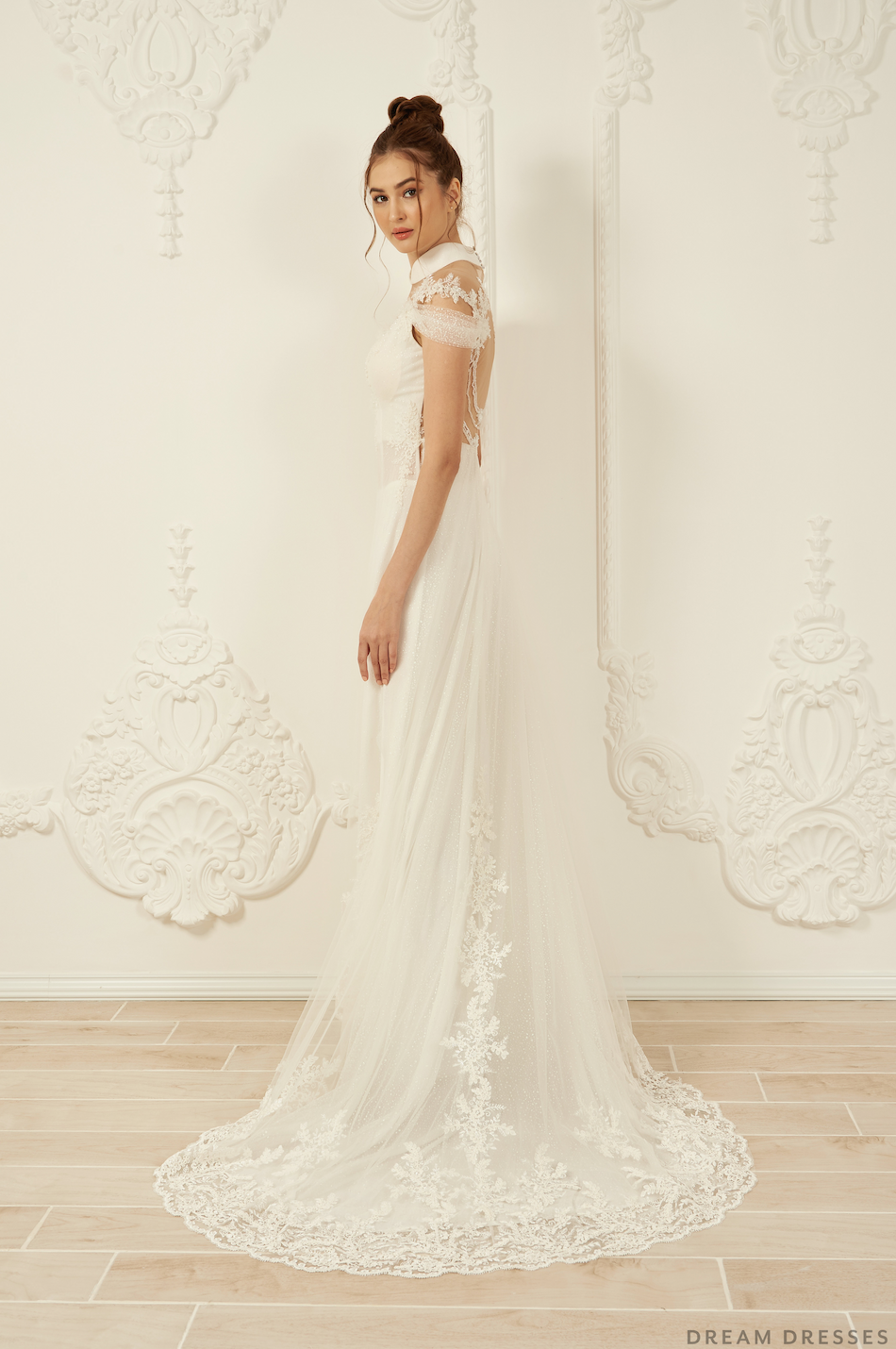 White Bridal Ao Dai | Modern Vietnamese Wedding Dress (#ILIANA) - Dream Dresses by P.M.N.