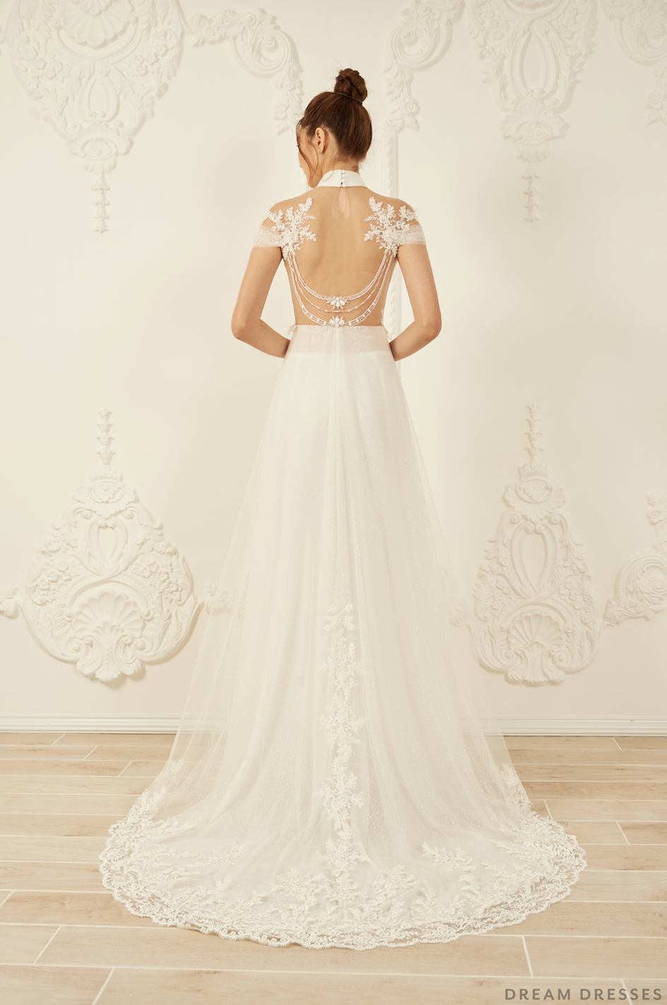 White Bridal Ao Dai | Modern Vietnamese Wedding Dress (#ILIANA) - Dream Dresses by P.M.N.