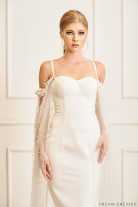 Removable Bridal Cape Sleeves (#TILDA) - Dream Dresses by P.M.N.