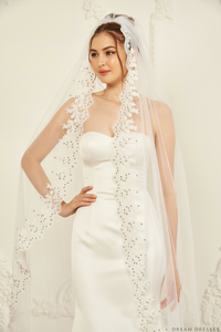 One Layer Lace Veil (#Cassia) - Dream Dresses by P.M.N.