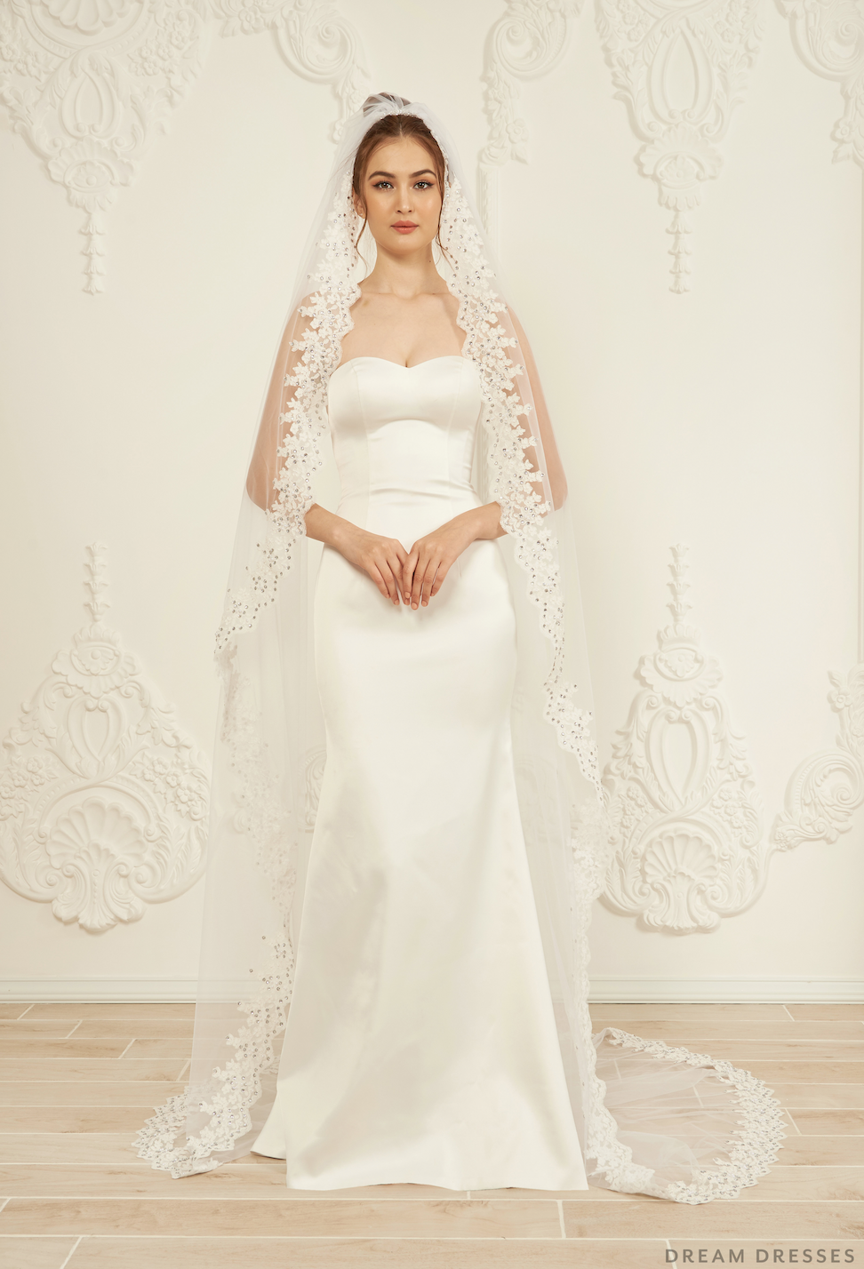 One Layer Lace Veil (#Cassia)