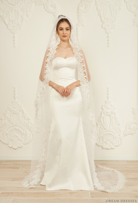 One Layer Lace Veil (#Cassia) - Dream Dresses by P.M.N.
