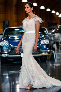 Ostrich Feather Wedding Gown (#Stella) - Dream Dresses by P.M.N.