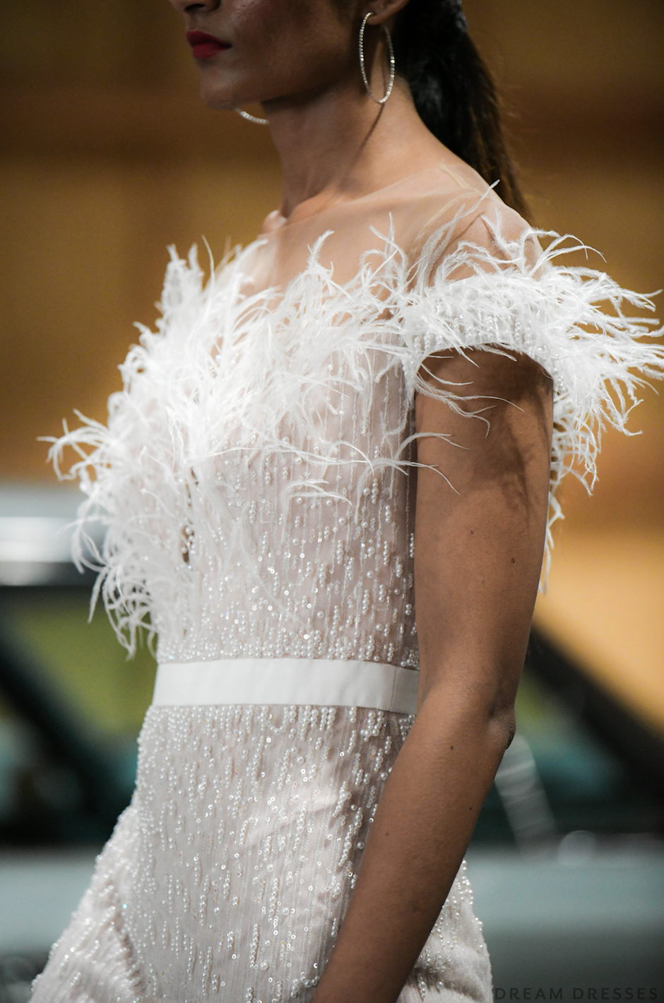 Ostrich Feather Wedding Gown Stella