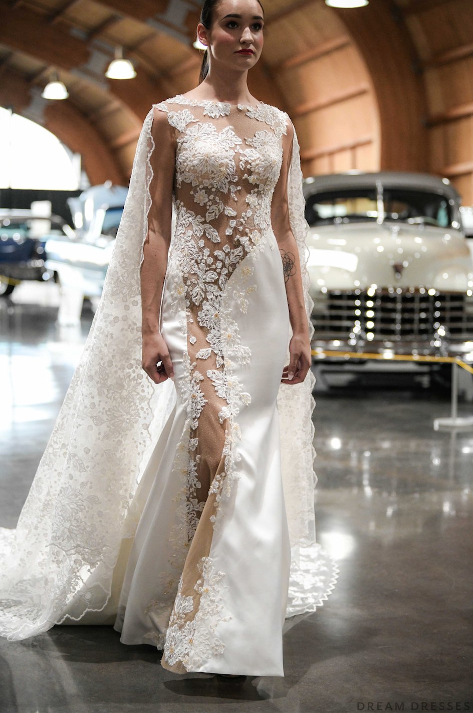 Illusion Cut-Out Wedding Dress (#Lucille)