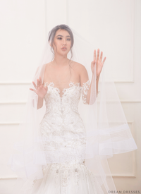Tulle Wedding Veil with Blusher (#Tara) - Dream Dresses by P.M.N.