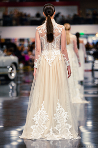 White Bridal Ao Dai | Vietnamese Lace Bridal Dress (#CINDA) - Dream Dresses by P.M.N.