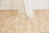Beaded Scallop Veil with Crystals (#Emely) - Dream Dresses by P.M.N.