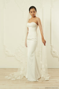 Two Layers Lace Bridal Veil (#Siran) - Dream Dresses by P.M.N.