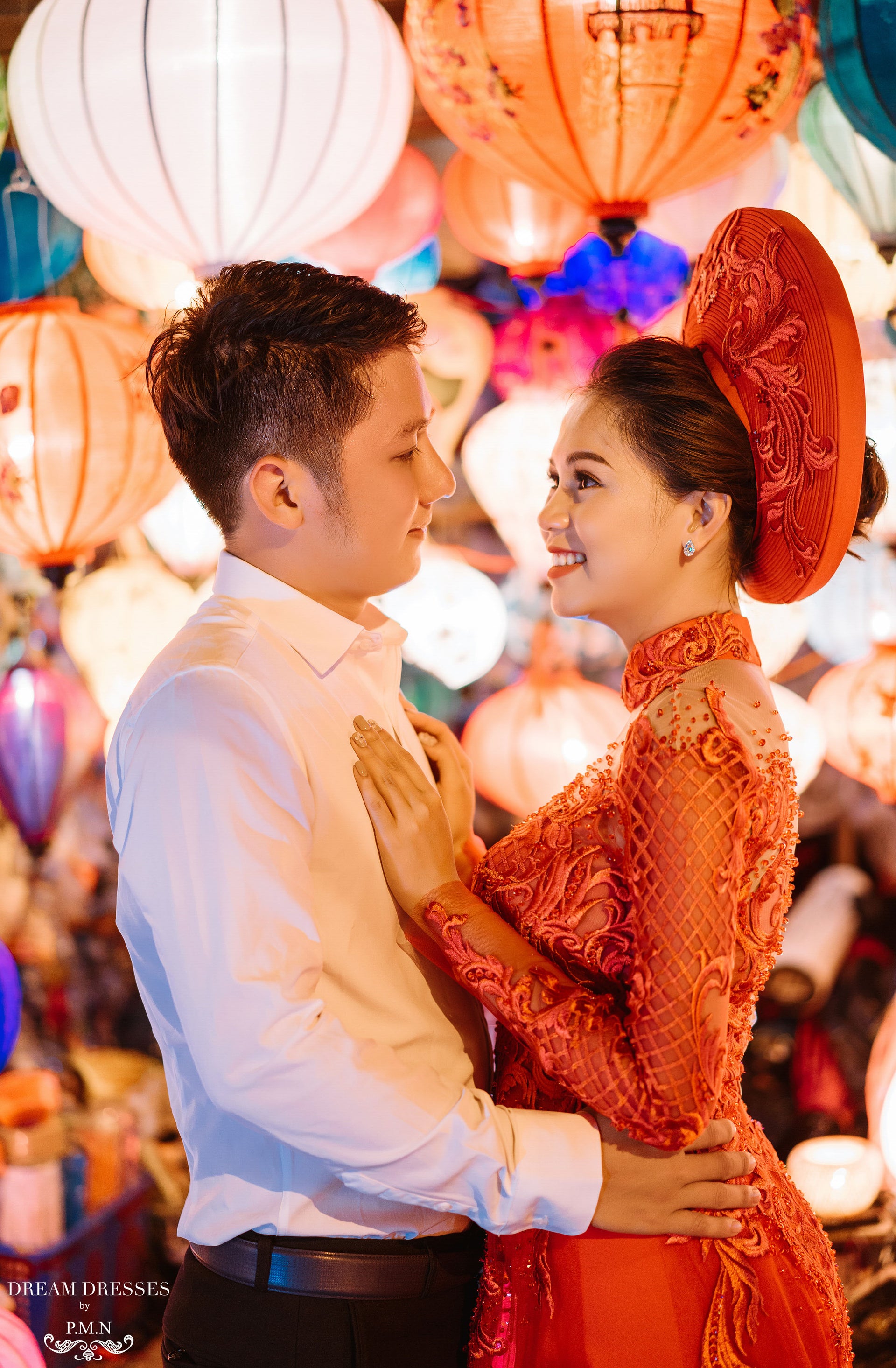 Red Bridal Ao Dai | Custom Made Vietnamese Bridal Dress (#TATIA) - Dream Dresses by P.M.N.