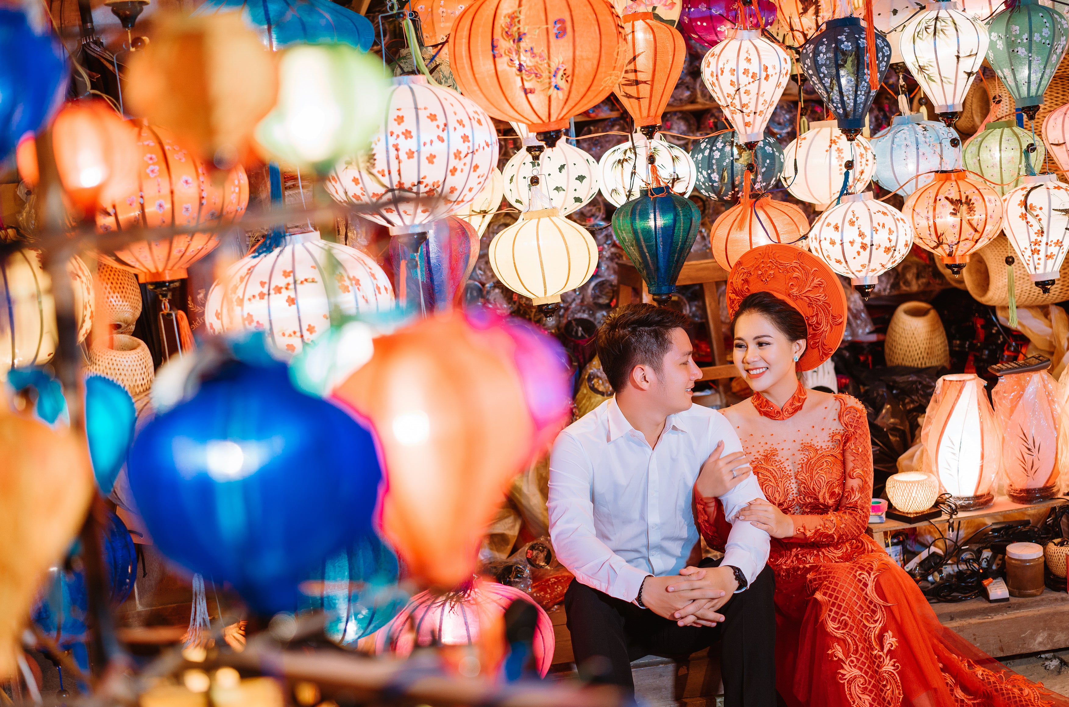 Red Bridal Ao Dai | Custom Made Vietnamese Bridal Dress (#TATIA)