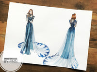 Navy Ao Dai | Vietnamese Lace Bridal Dress (#TERESA) - Dream Dresses by P.M.N.