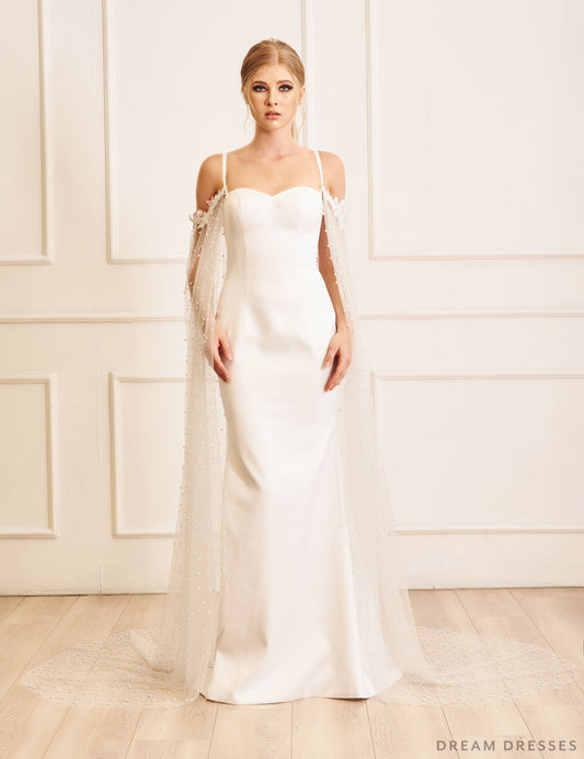 Removable Bridal Cape Sleeves (#TILDA) - Dream Dresses by P.M.N.
