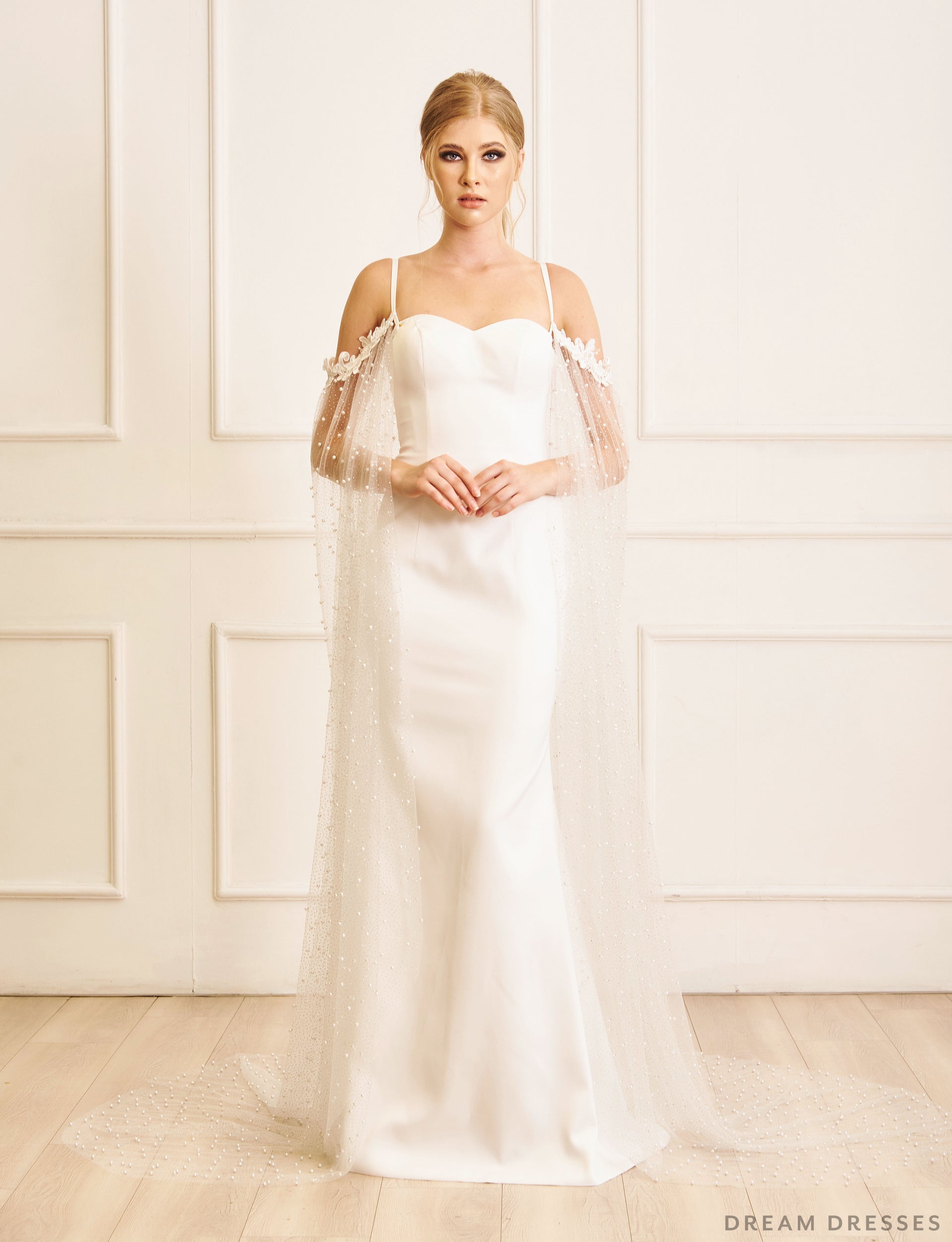 Removable Bridal Cape Sleeves (#TILDA) - Dream Dresses by P.M.N.