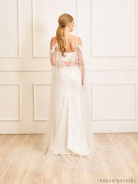 Removable Bridal Cape Sleeves (#TILDA) - Dream Dresses by P.M.N.