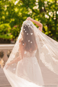 Mantilla Lace Veil (#Tyana) - Dream Dresses by P.M.N.