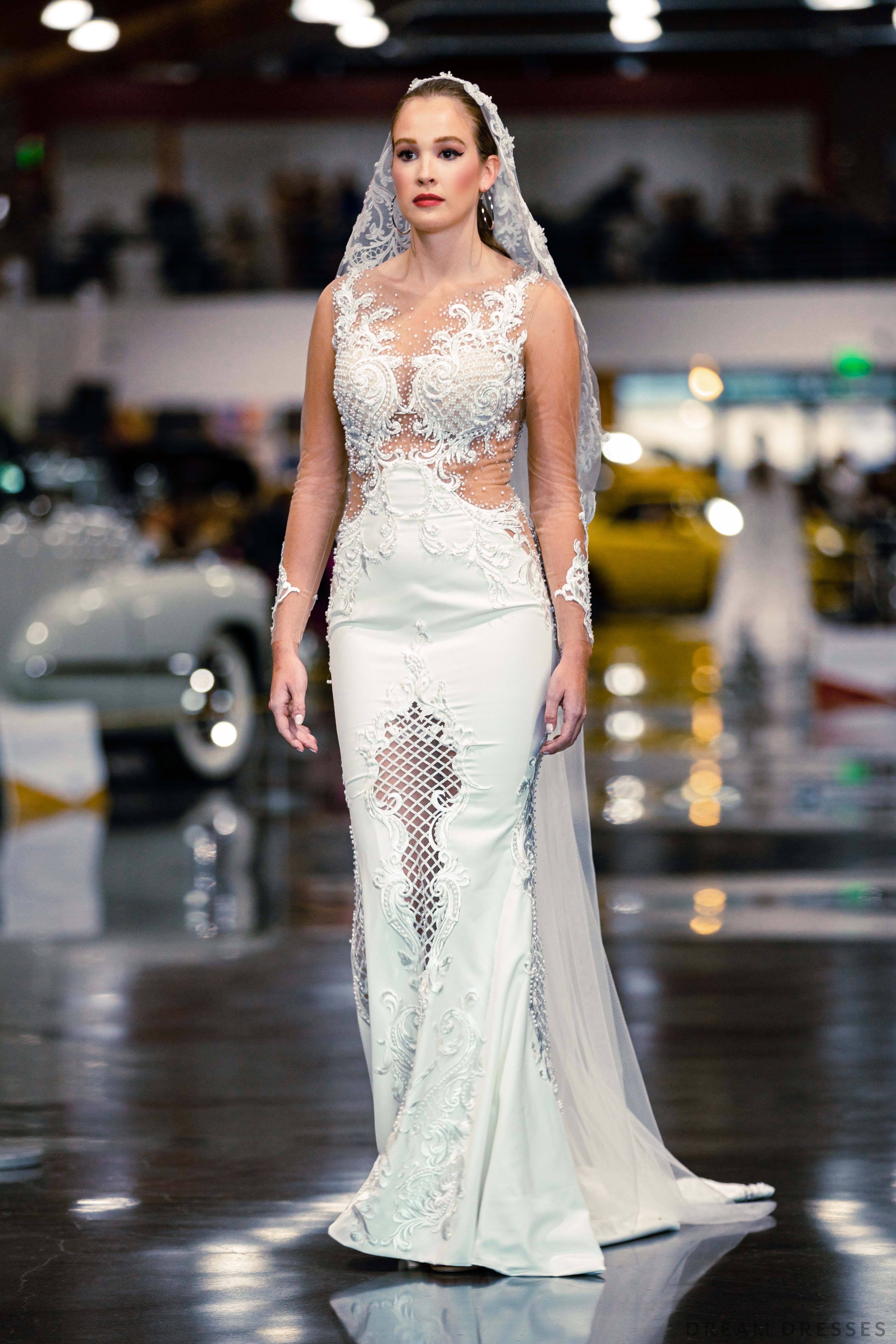 Illusion Long Sleeve Wedding Dress (#Vera)