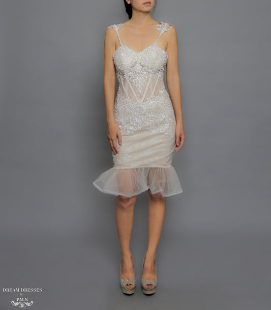 Short Lace Wedding Dress (#Victoria) - Dream Dresses by P.M.N.