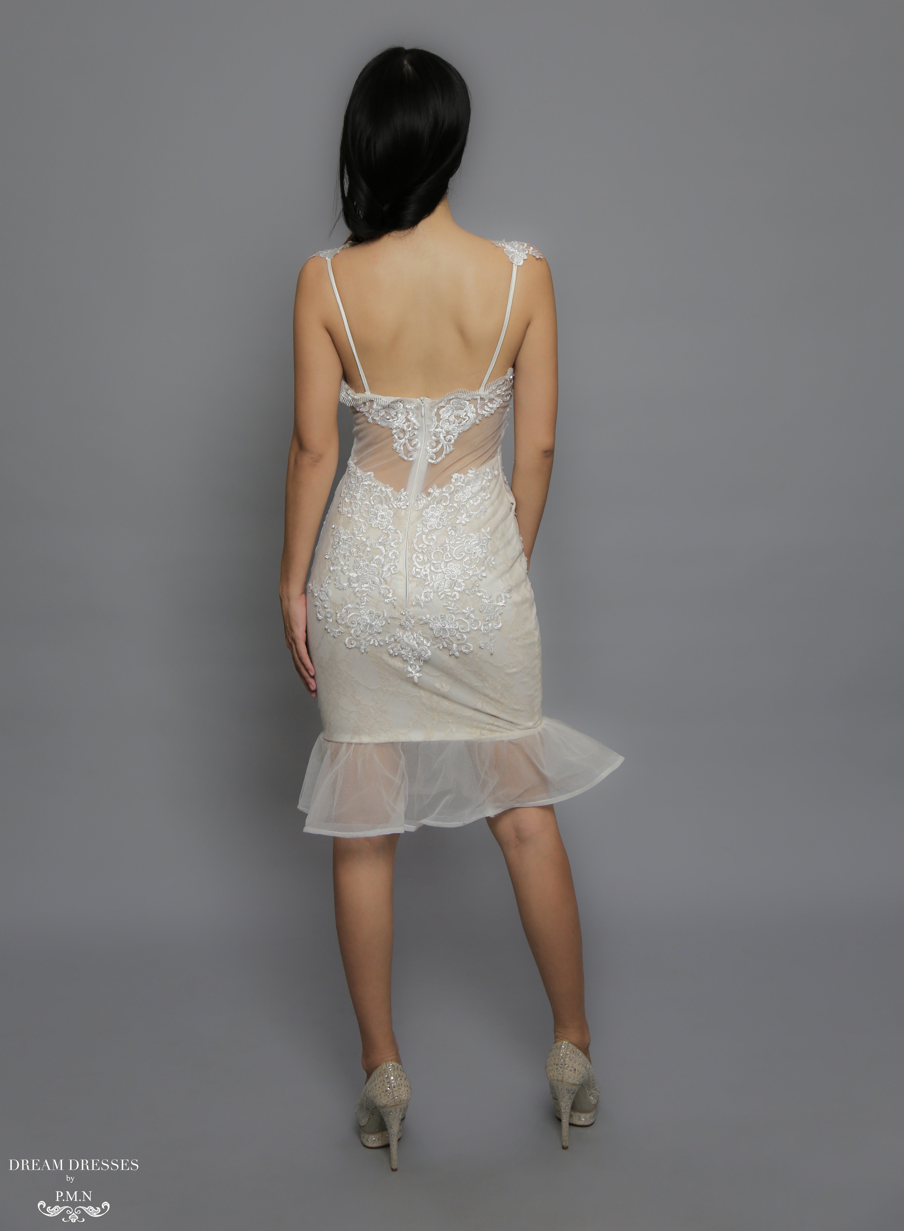 Short Lace Wedding Dress (#Victoria)