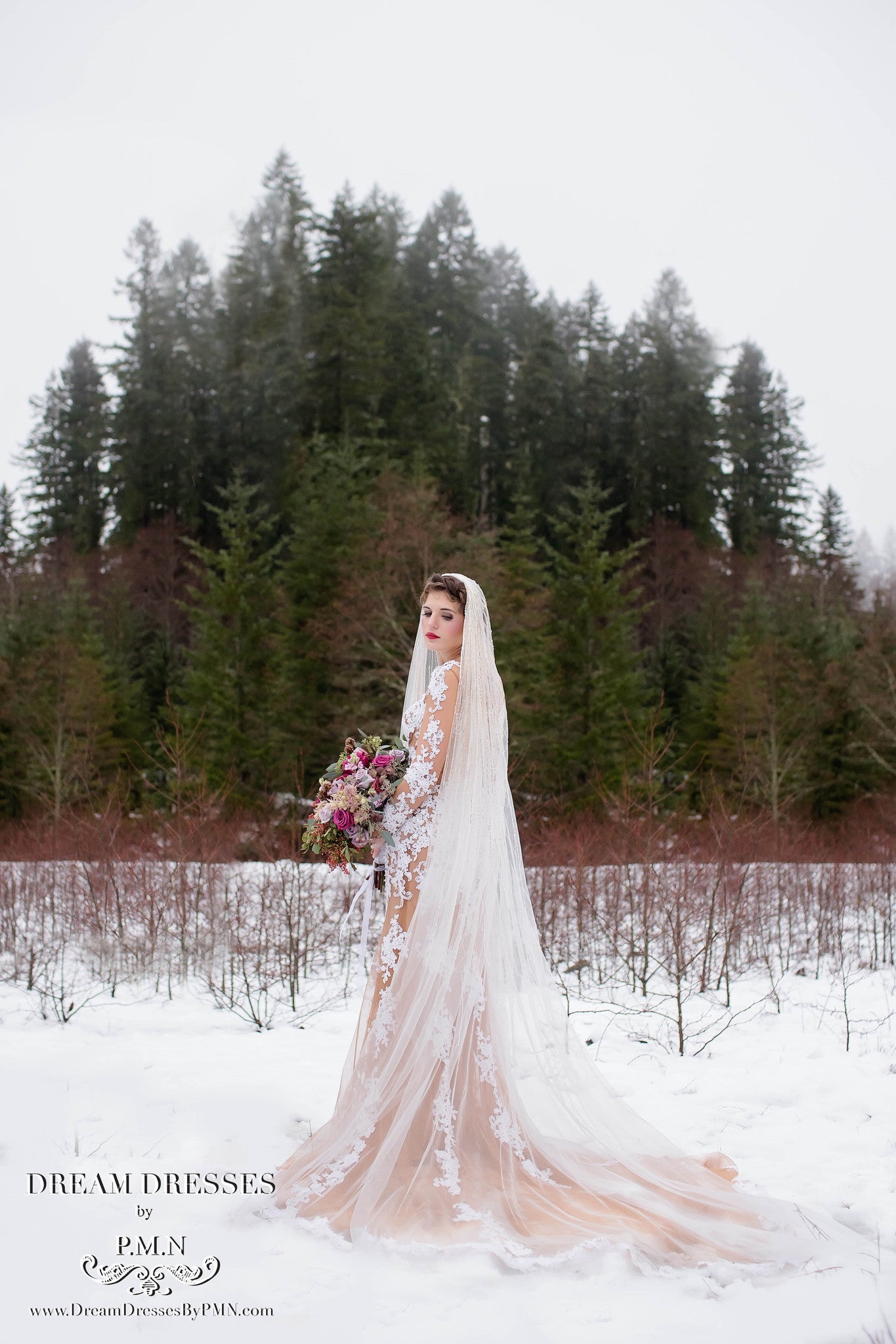 Cathedral Beaded Bridal Veil (#SS16106)