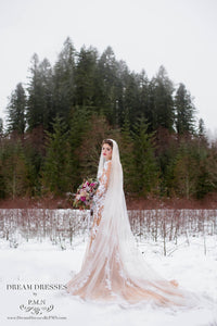 Cathedral Beaded Bridal Veil (#SS16106) - Dream Dresses by P.M.N
 - 1
