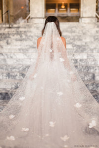 Sparkling Floral Veil (#Zena) - Dream Dresses by P.M.N.