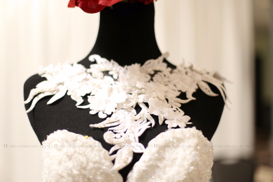 Removable Embroidery Neckline (Style # Savannah PB158) - Dream Dresses by P.M.N
 - 4