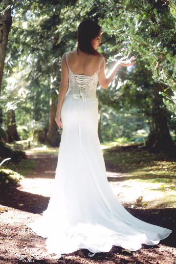 Sample Sale Fit & Flare Wedding Dress with Illusion Neckline Sample Sale Fit & Flare Wedding Dress with Illusion Neckline