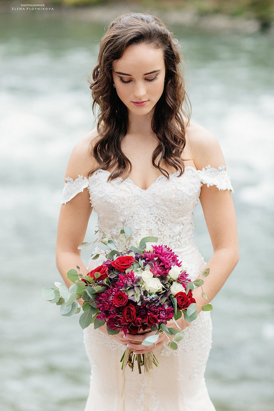 SAMPLE SALE/ Couture Lace Mermaid Wedding Dress With Removable Off Shoulder (#SS16102) - Dream Dresses by P.M.N
 - 5