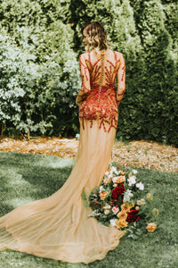 Red and Nude Tulle Dress (#Lacye) - Dream Dresses by P.M.N.